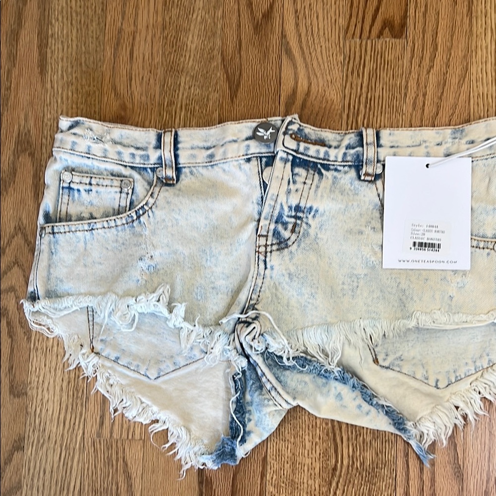 Distressed Denim Shorts